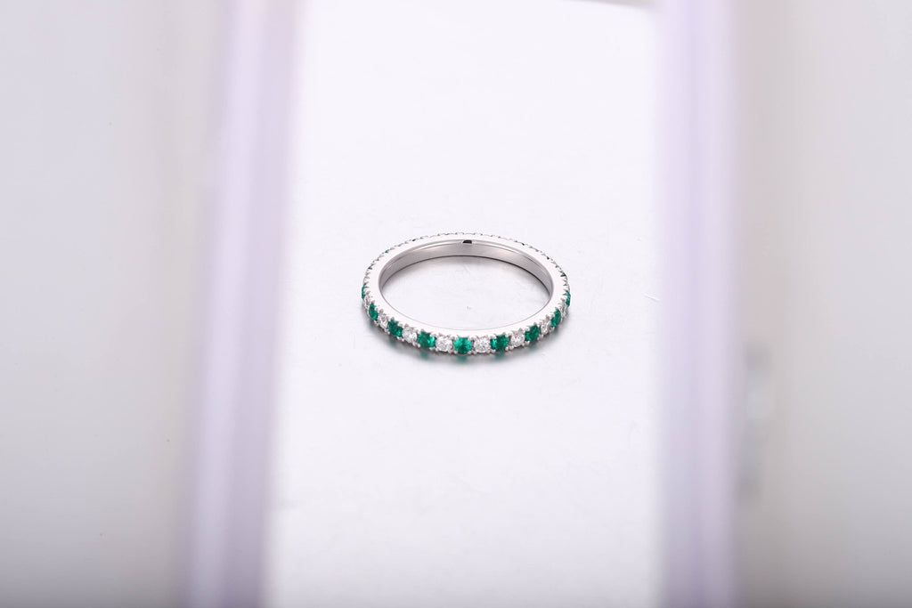 Classic Emerald Eternity Band
