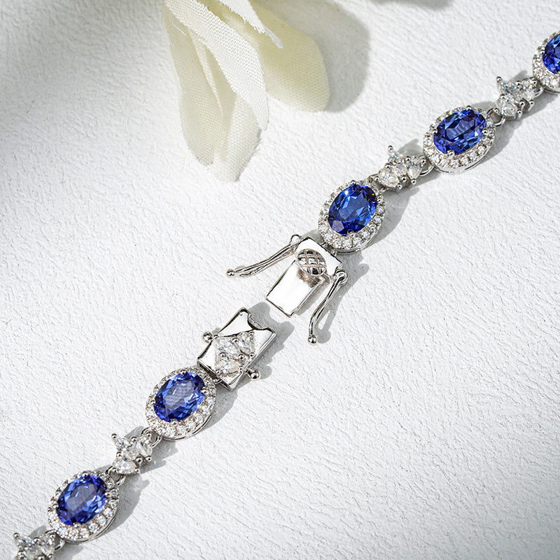Magnificent Blue Sapphire & Diamond Grandeur Necklace