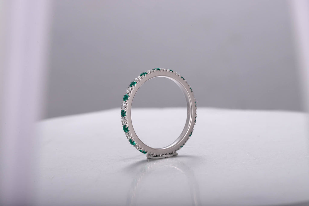 Classic Emerald Eternity Band