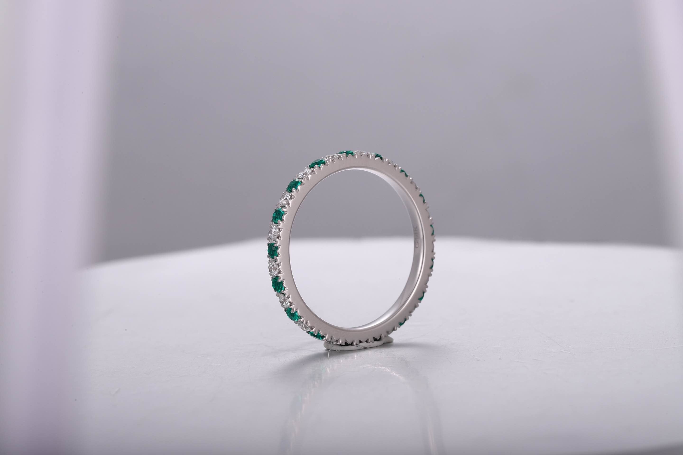 Classic Emerald Eternity Band
