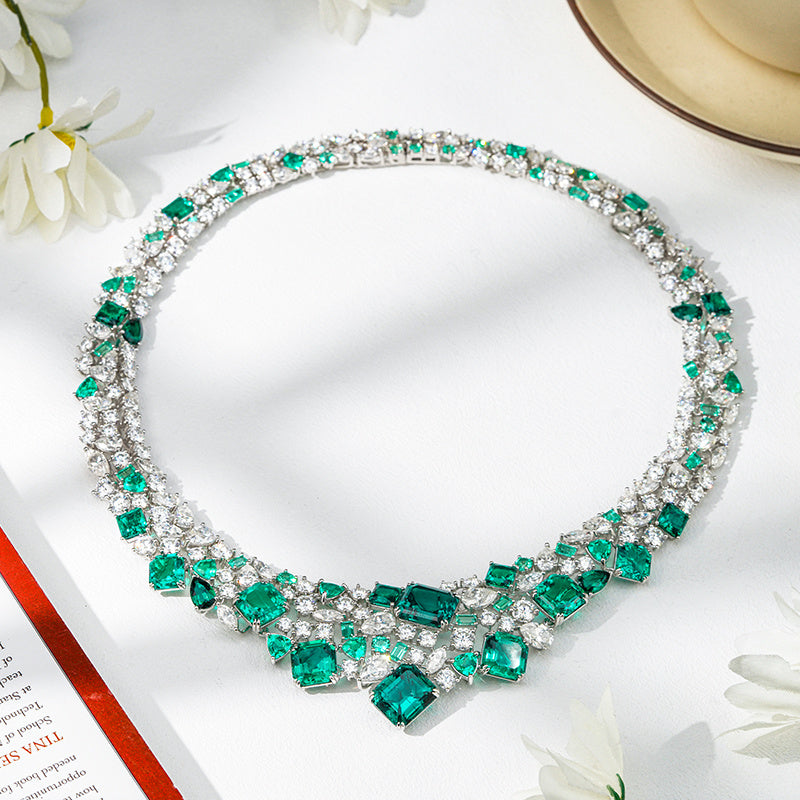 Breathtaking Emerald and Diamond Grandeur Necklace