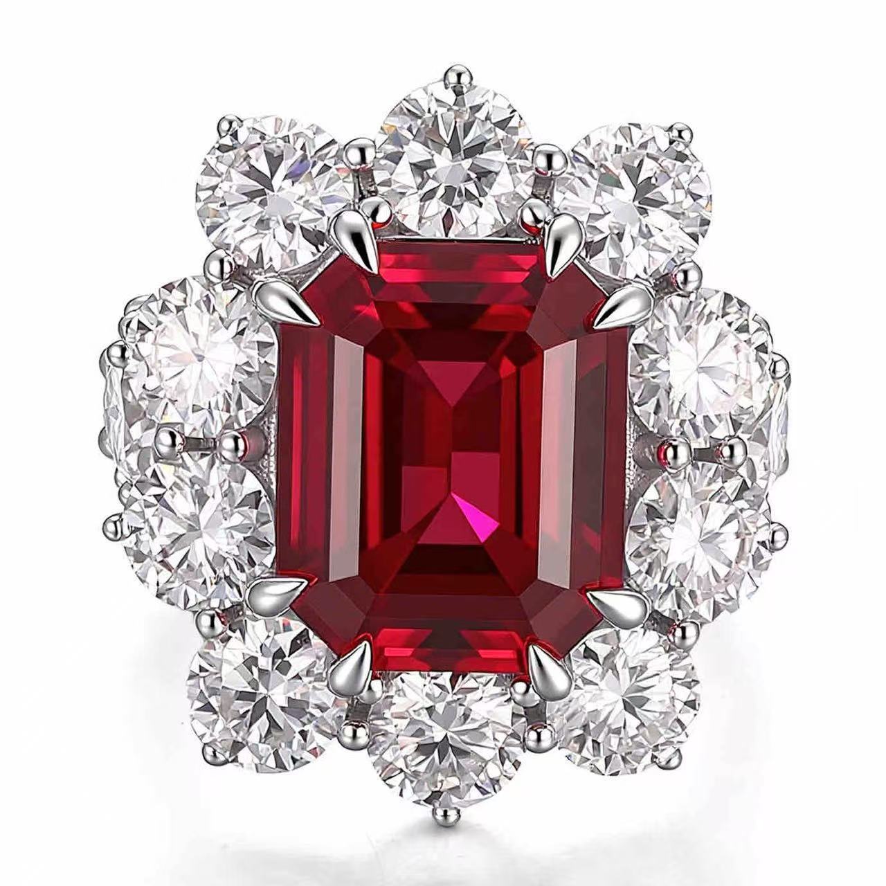 Exquisite Ruby & Diamond Halo Ring
