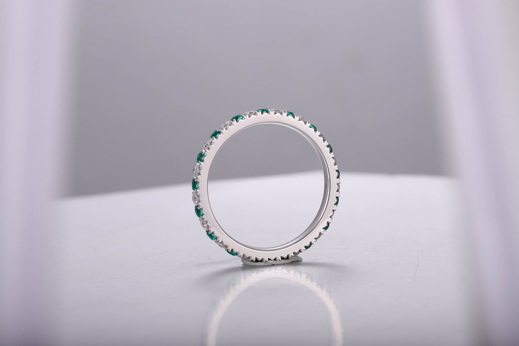 Classic Emerald Eternity Band