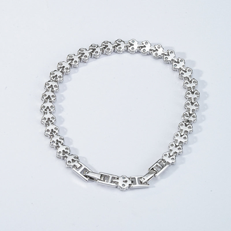 Sparkling Double Row Diamond Tennis Bracelet