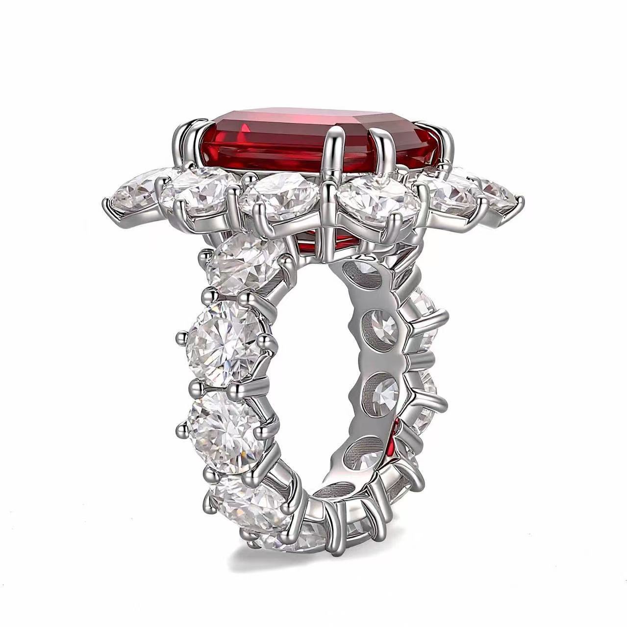 Exquisite Ruby & Diamond Halo Ring