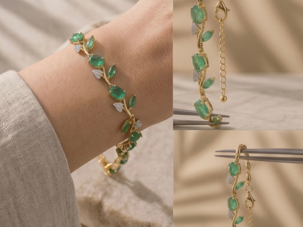The "Enchanted Vine" Natural Emerald and Diamond Bracelet