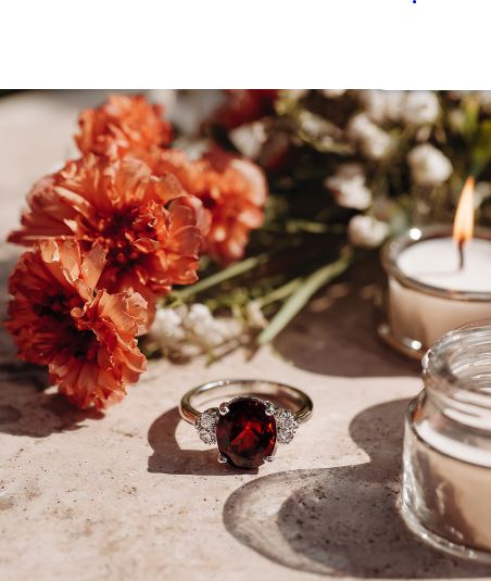 The "Crimson Legacy" Platinum Garnet & Diamond Ring