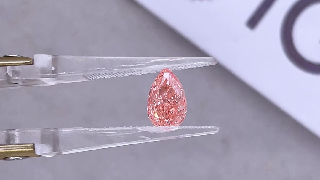 CVD LG687528667 1.15CT PINK VS1 PEAR EX EX