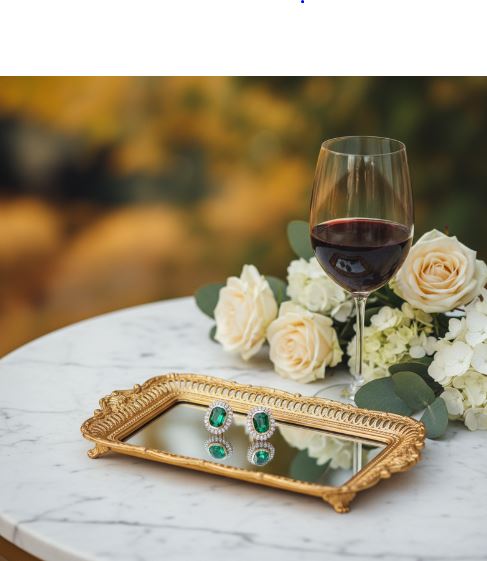 The "Verdant Halo" 18k Yellow Gold Emerald & Diamond Earrings